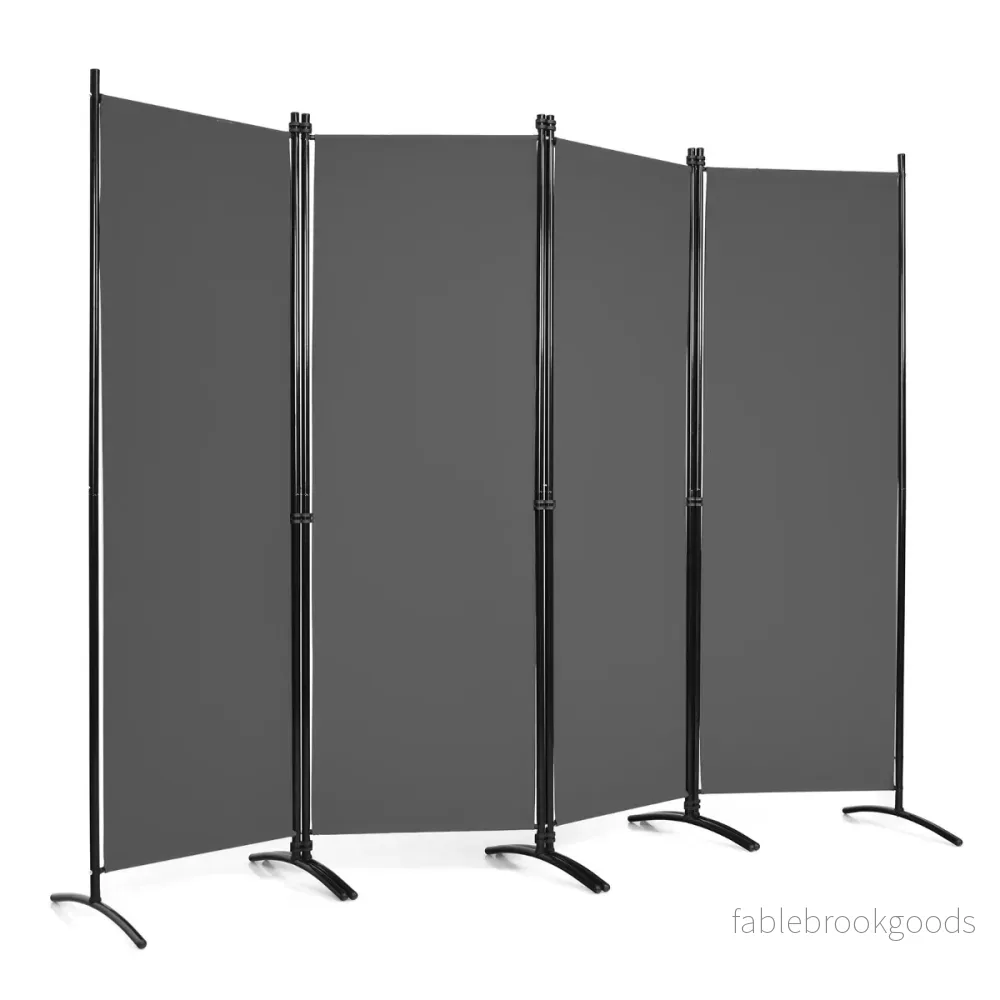 panel – hög rumsavdelare Bärbar skiljevägg med stålram – 4 173 cm – Grå - Bild 2
