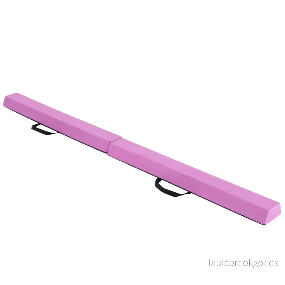 Balansbalk, – gymnastikbalk, hopfällbar, halkfri, upp till – 73 kg 210 cm – Lila