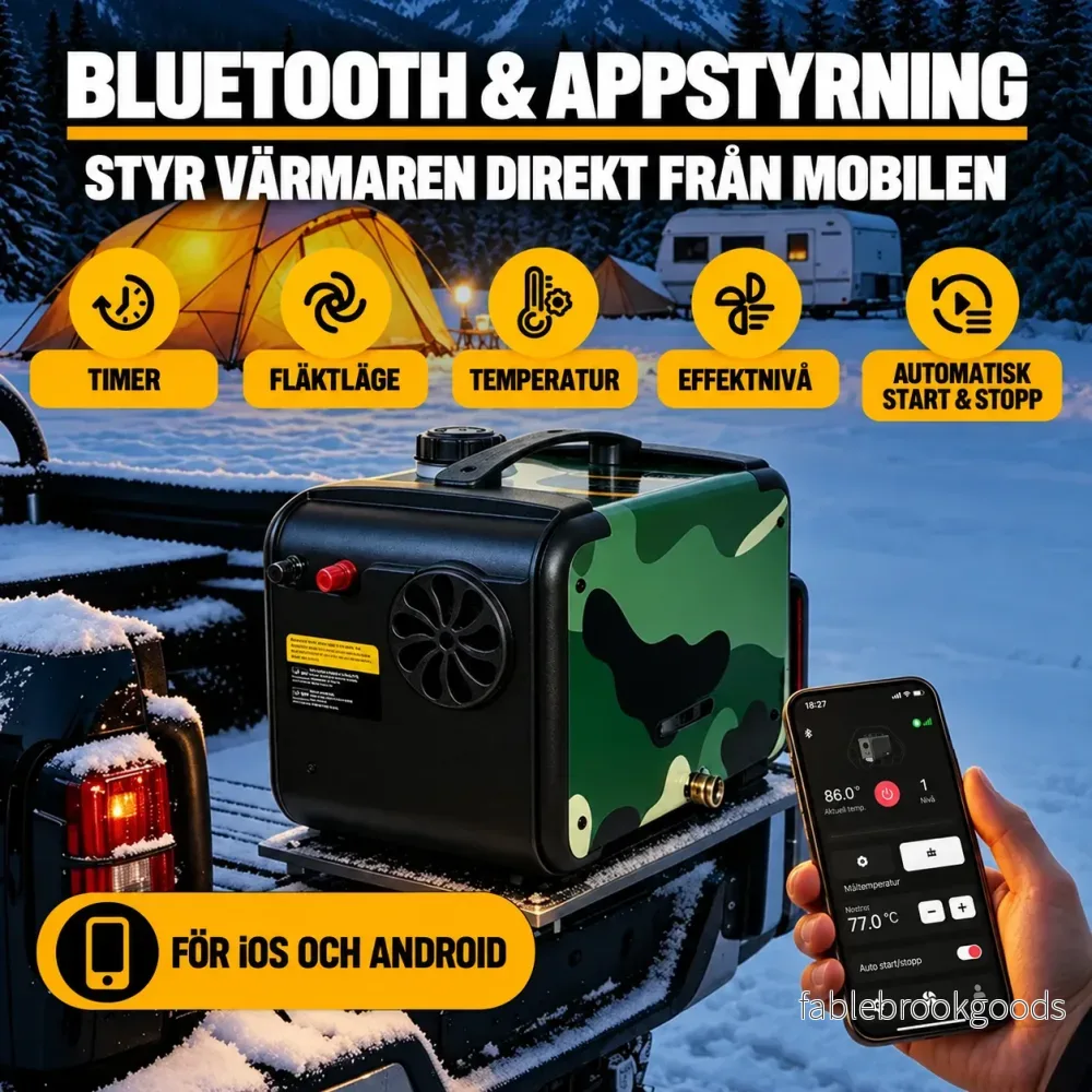 Dieselvärmare 8 kW, Bluetooth - CO-fjärrkontroll - Bild 3