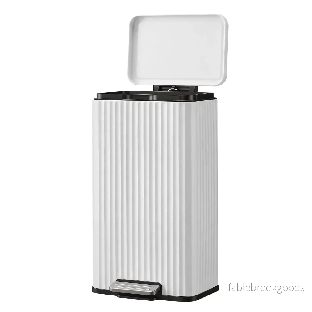Pedaalemmer - Met Softclose-deksel en Uitneembare Binnenemmer - Wit - 33,6 x 29,8 x 59,5 cm - Bild 2