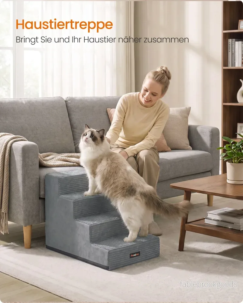 Hondentrap - Met Antislip Treden - Voor Kleine Honden - Grijs - 62 x 40 x 44 cm - Bild 3
