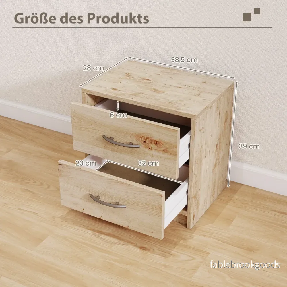 Nattduksbord – med lådor Litet sidobord Nattbord Soffbord Nattkommod – 2 – Natur - Bild 2