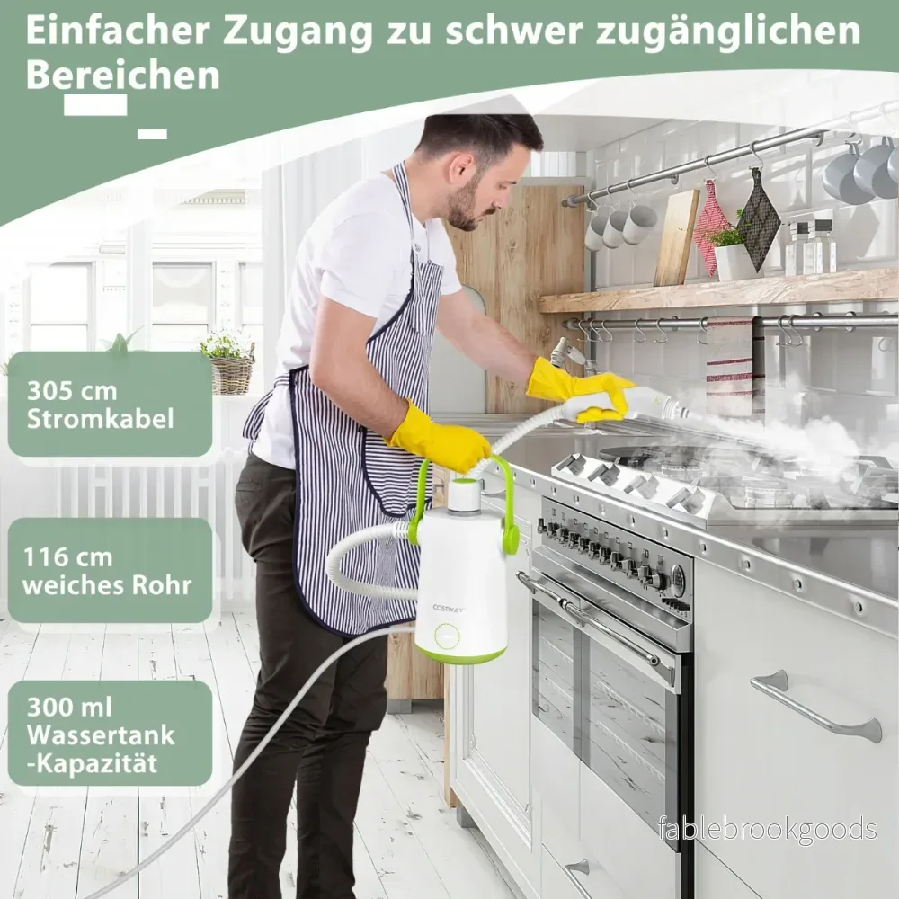 Multifunktionsångrengöringsmaskin – Bärbar handhållen med 1000W Power Green – Grön och vit - Bild 3