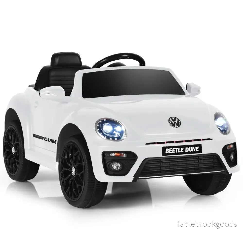 VW Beetle – barnbil med musik och ljuslägen inkl 2,4G Fjärrkontroll – 2 – Vit