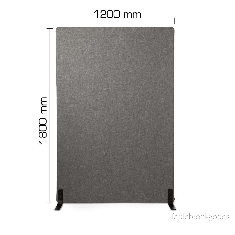 MUTE akustikskärm 1200 × 1800 mm - golvmodell, grå (Savio 09) - Bild 2