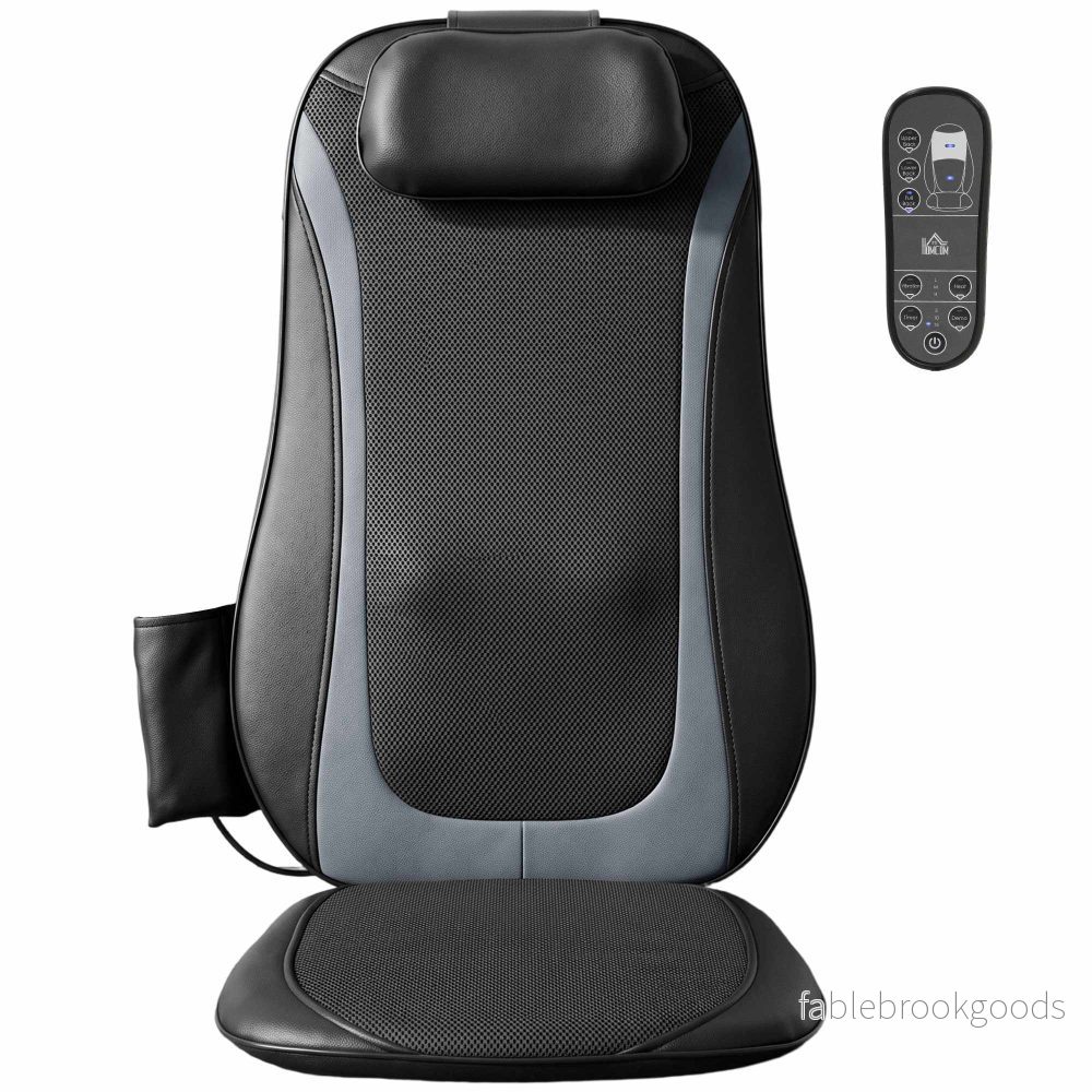 Shiatsu-ryggmassageapparat med värme, 3-nivås sitsvibration