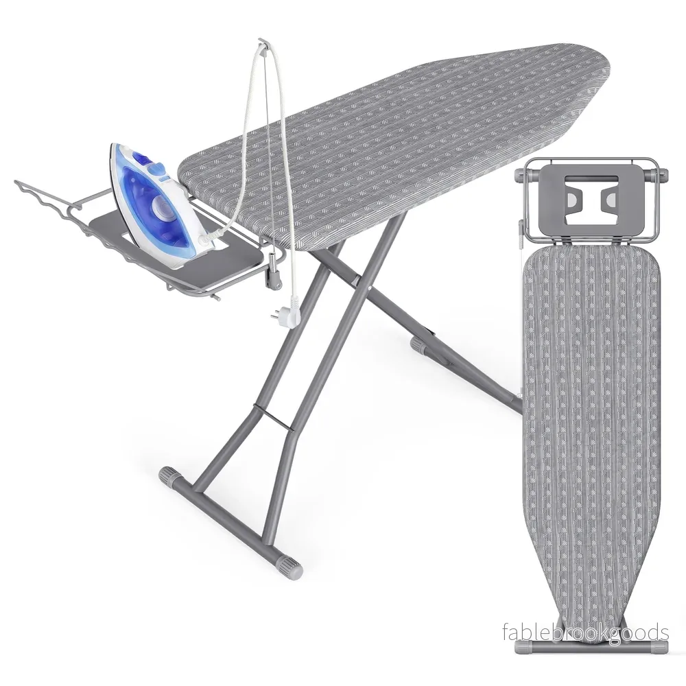 Strijkplank – 122 x 38 cm – In Hoogte Verstelbaar – Opvouwbaar – Grijs Strijkplank – 122 x 38 cm – In Hoogte Verstelbaar – Opvouwbaar – Grijs