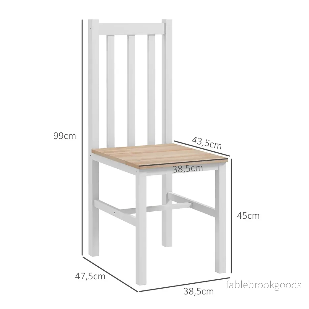 4-delade matstolar i massivt trä, modern design, naturlig - Bild 3
