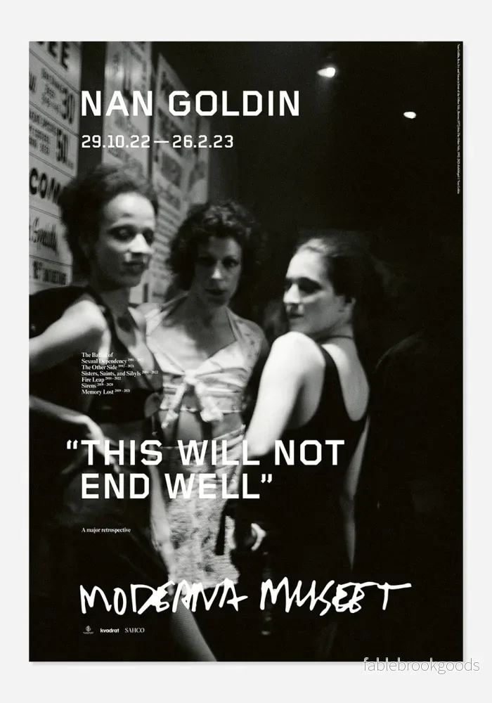 Poster: Nan Goldin, Bea, Ivy and Susan in front of the Other Side, Boston