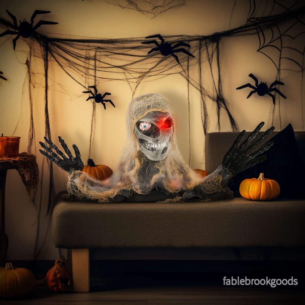 Animerad Halloween-mumie med glödande ögon, 55x18x35 cm - Bild 2