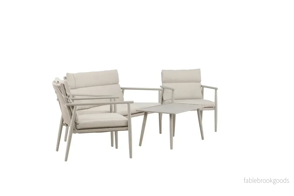 Mazzaro Soffgrupp Beige – Elegant Loungegrupp med Soffa, Fåtöljer & Bord | Venture Home - Bild 3