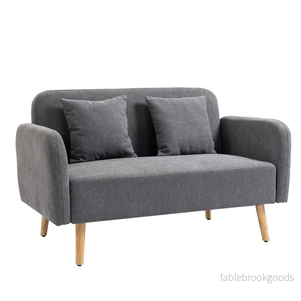2-sits Loveseat soffa, sammetslen polyester, justerbart fotstöd 2-sits Loveseat soffa, sammetslen polyester, justerbart fotstöd