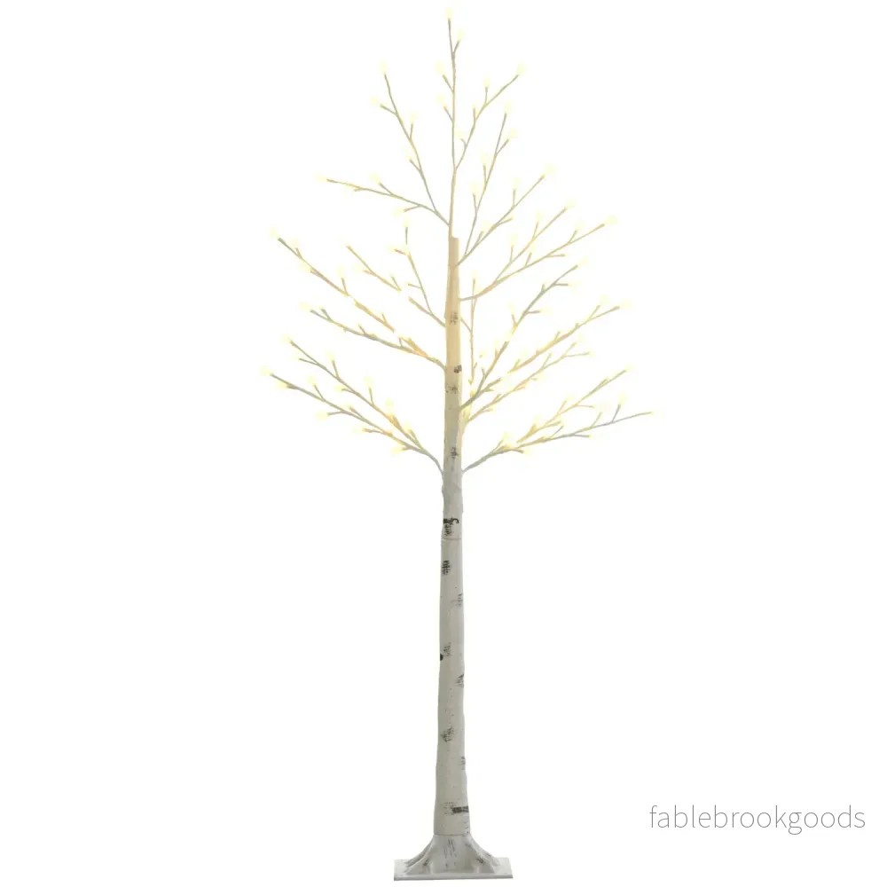 150 cm Björk LED-träd, 120 varma vita lampor, 3-ljusstyrkor