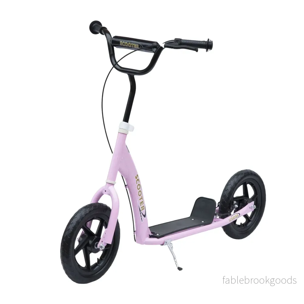 12-tums sparkcykel för barn med bakbroms, rosa 12-tums sparkcykel för barn med bakbroms, rosa