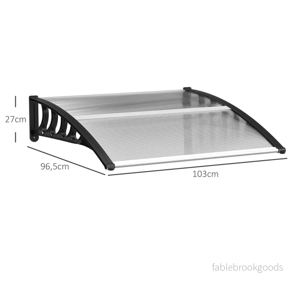 Framdörr aluminiumkapell 103x96,5x27 cm, UV- och regnskydd - Bild 3