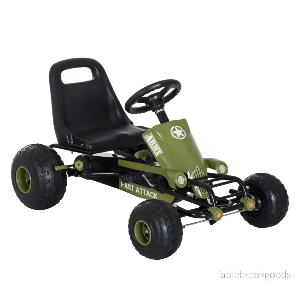 Pedal Go-Kart för barn, Handbroms, Grön, Outdoor Fun Pedal Go-Kart för barn, Handbroms, Grön, Outdoor Fun