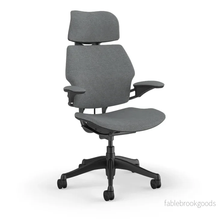Humanscale Freedom arbetsstol – med nackstöd – grå Kvadrat-tyg Humanscale Freedom arbetsstol – med nackstöd – grå Kvadrat-tyg