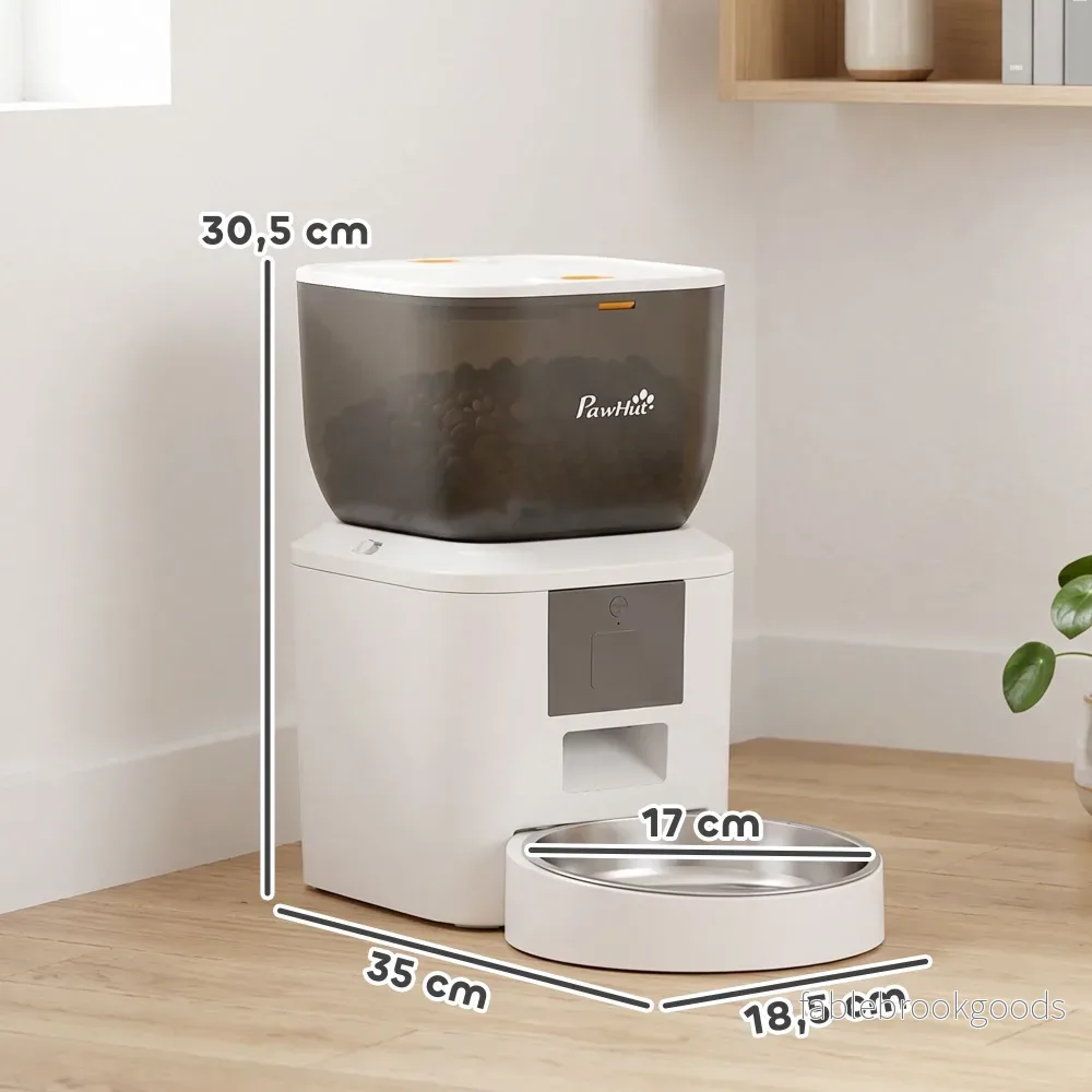 Automatisk kattmatare, 4L, WiFi-appstyrning, röststyrning - Bild 3