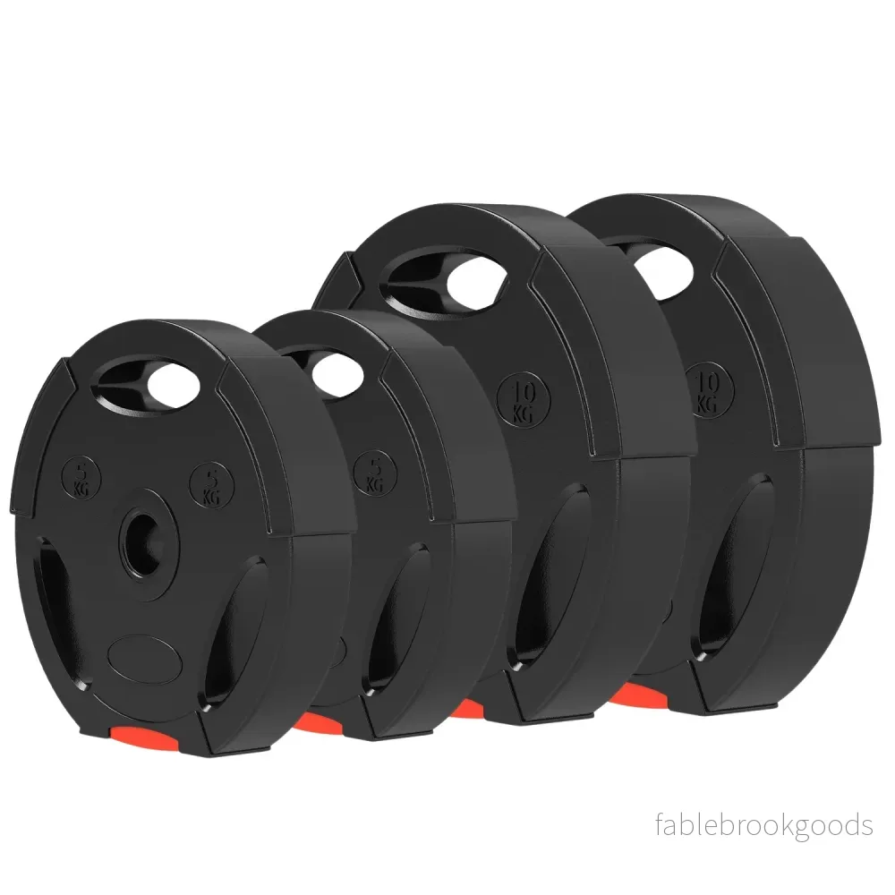 Viktset svart hantel, 4-pack – 2x5kg, kompatibel Ø30mm Viktset svart hantel, 4-pack – 2x5kg, kompatibel Ø30mm