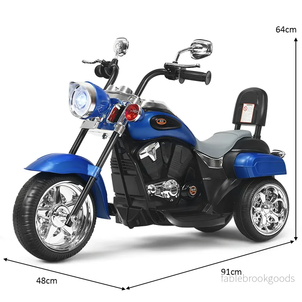 6V – elmotorcykel med justerbar strålkastare + – 91 x 48 x 64 cm – Blå - Bild 2