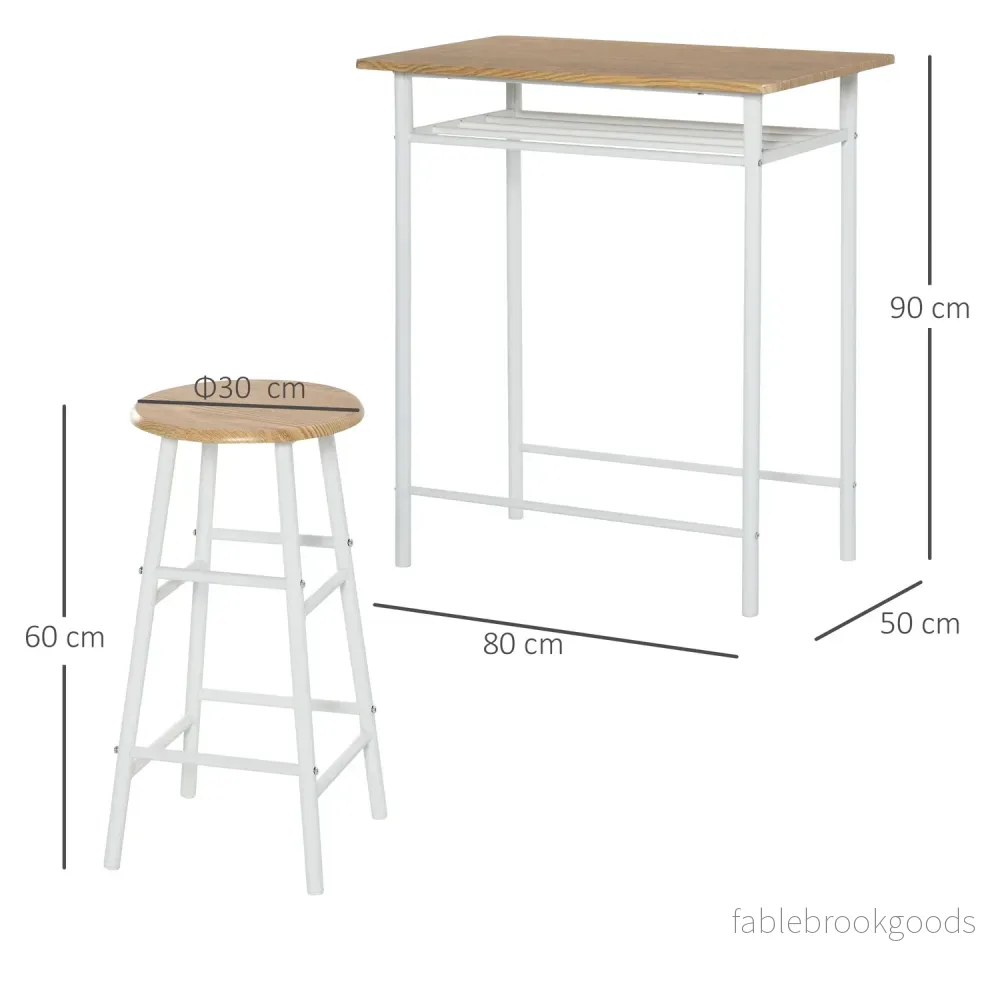 Barbord och stolar med förvaringshylla och dörrmatta - Bild 3