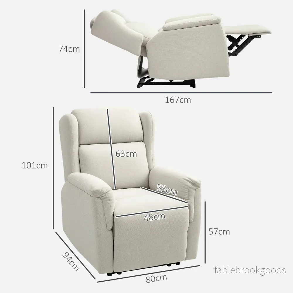 Beige vilstol med fickfjäder, 150 kg kapacitet - Bild 3