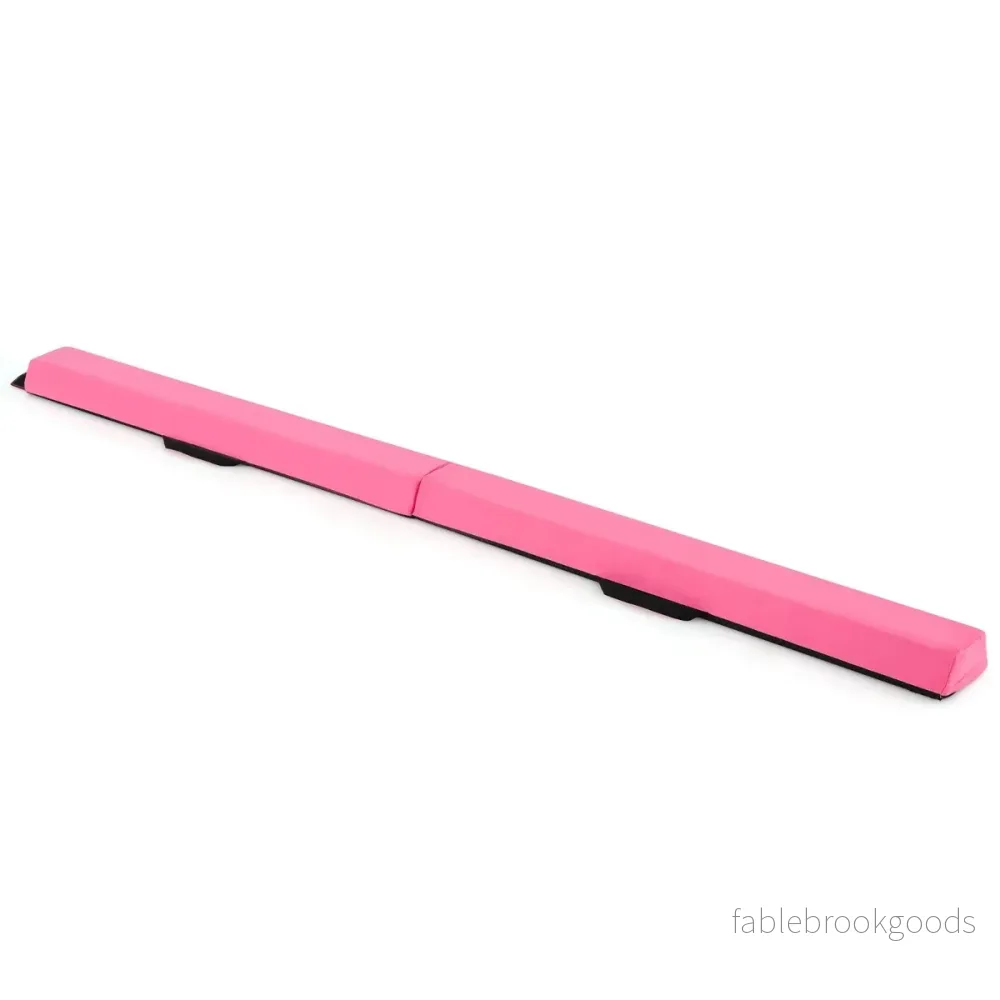 Balansbom – Gymnastikbom fällbar halkfri upp till – 73 kg 210 cm – Rosa