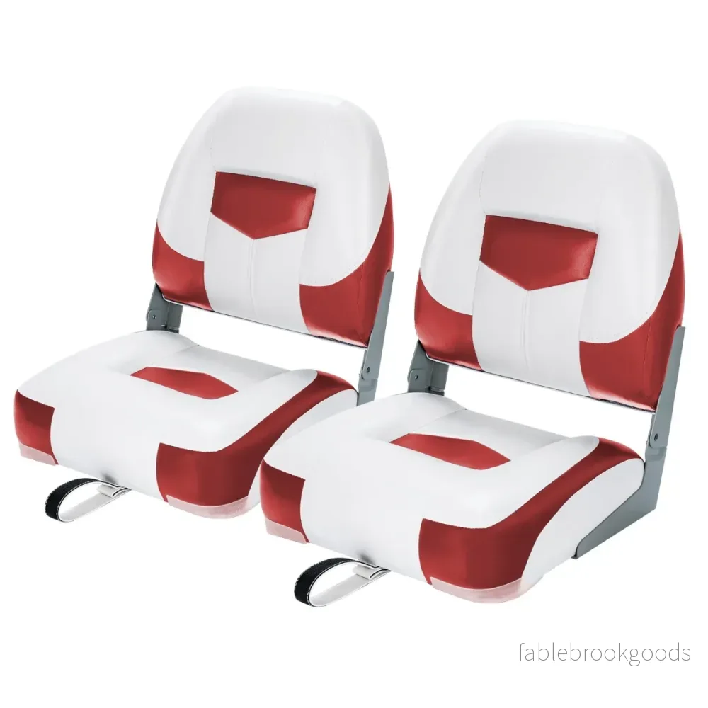 Set – med hopfällbara båtsäten tjock svampstoppad styrstol – 2 11 cm – Röd