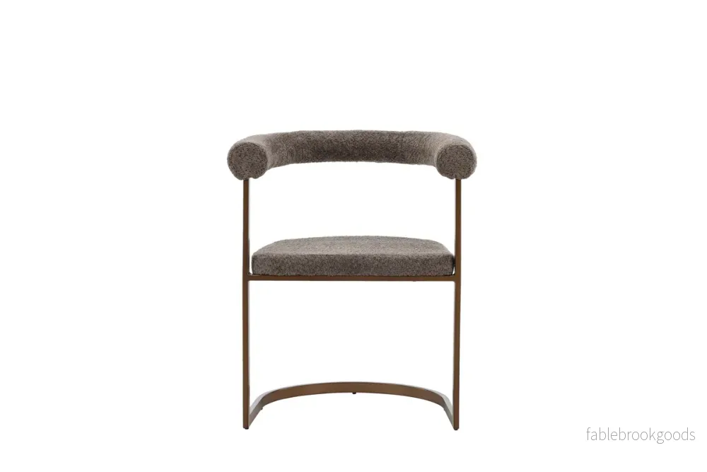 Morning Matstolar 2-pack Brun – Bouclé Matstolar med Armstöd | Venture Home - Bild 3