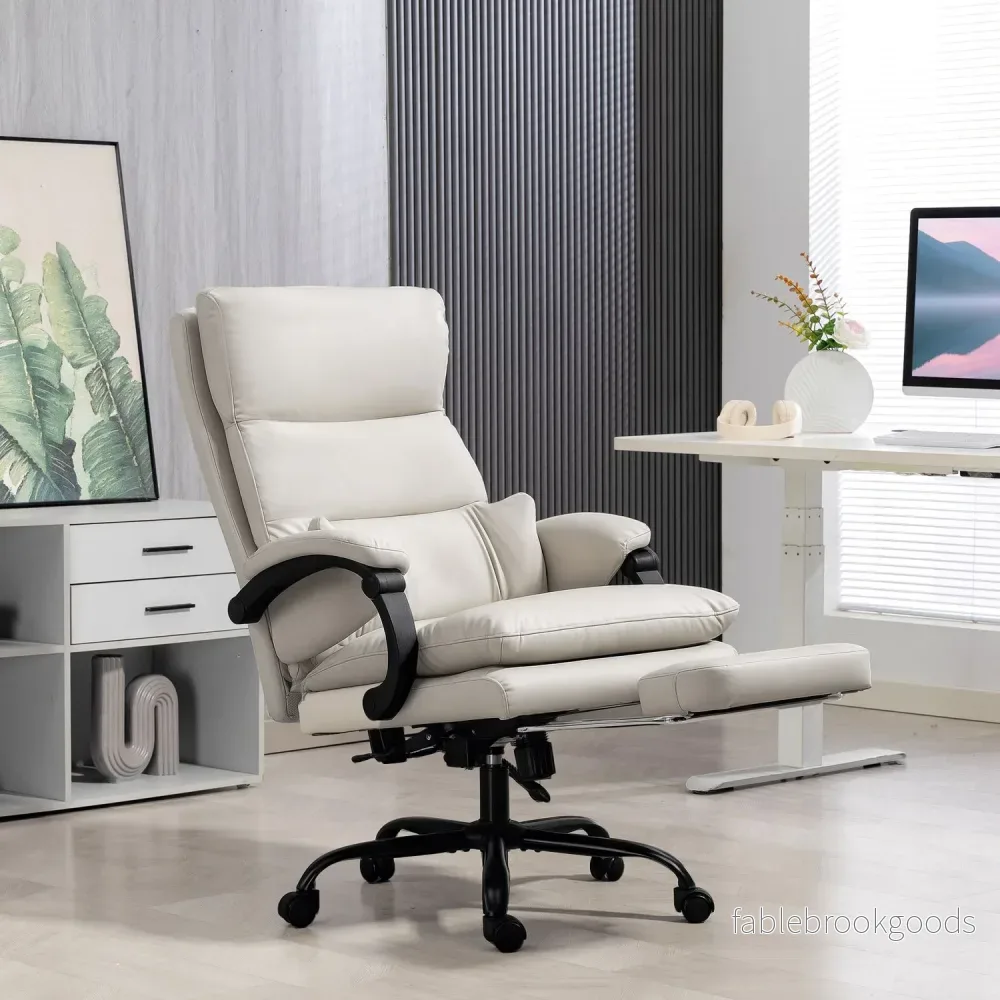 Ergonomisk kontorsstol, justerbar, svankstöd, ljusgrå - Bild 2