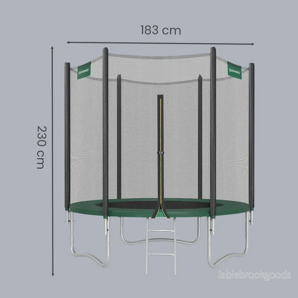 Tuintrampoline - 183 cm - Met Veiligheidsnet - Met Ladder - Blauw - Bild 3