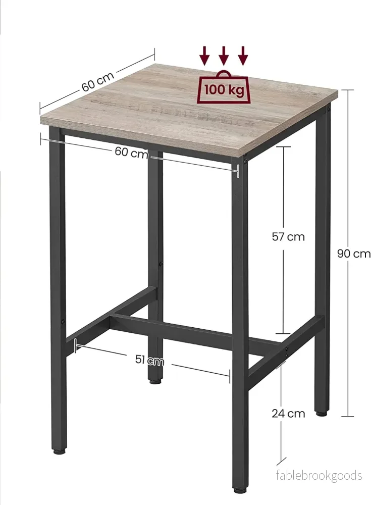 Barbord – Robust och mångsidig – Greige svart - Bild 3