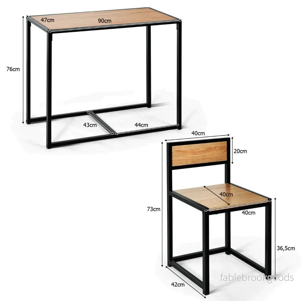 st – Bordsgrupp Matgrupp Barbordsset Köksbord Matbordsbord + stolar – 3 2 – Natur - Bild 2