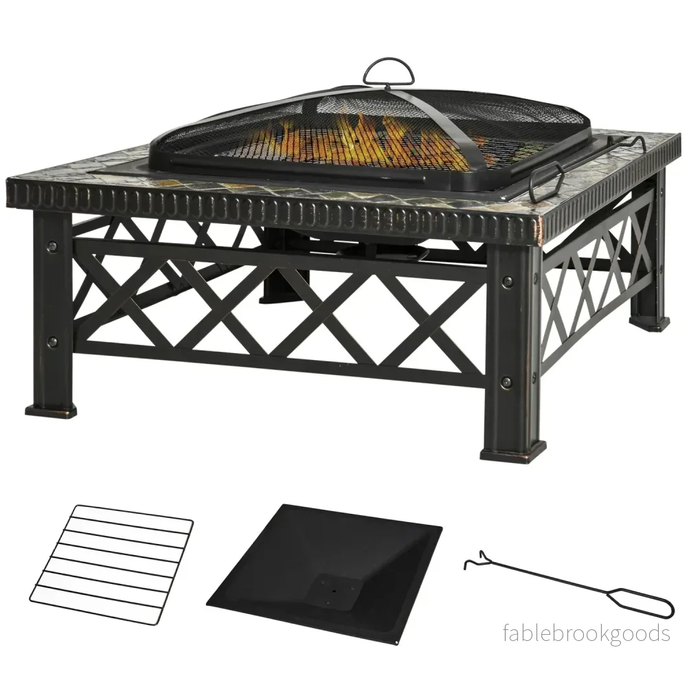 Eldskål & grop med grill, gnistskydd, ishink Eldskål & grop med grill, gnistskydd, ishink