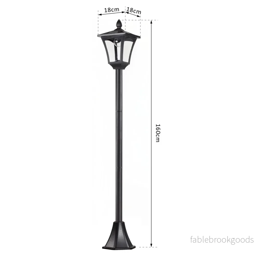 Solar LED Garden Path Light – 40 Lumen, svart, 160 cm - Bild 3