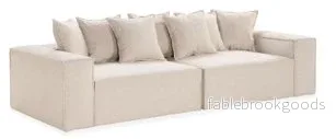 Stockholm 4-seater Sofa, Chenille Beige, removable & washable covers Stockholm 4-seater Sofa, Chenille Beige, removable & washable covers