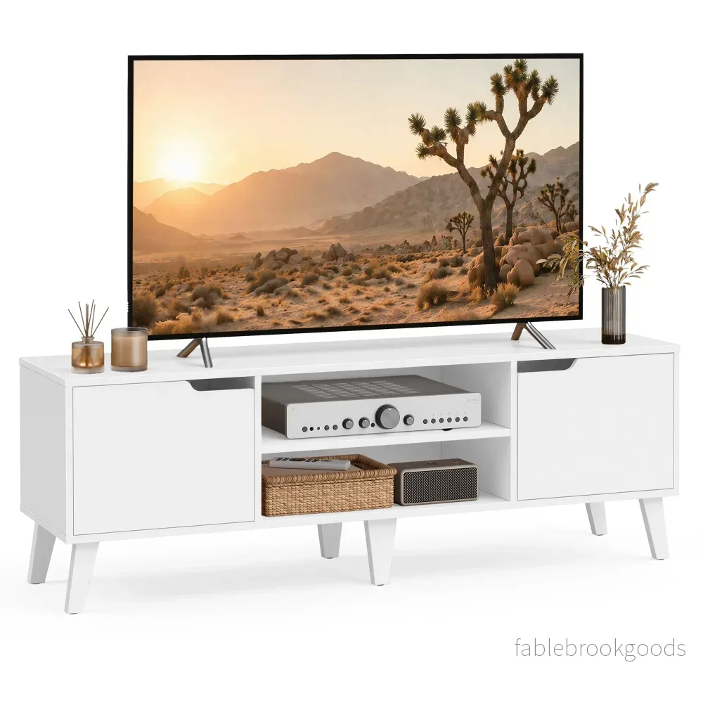 Tv-meubel – Voor Televisies tot 65 Inch – Wolkwit – 147 x 39 x 50,1 cm Tv-meubel – Voor Televisies tot 65 Inch – Wolkwit – 147 x 39 x 50,1 cm
