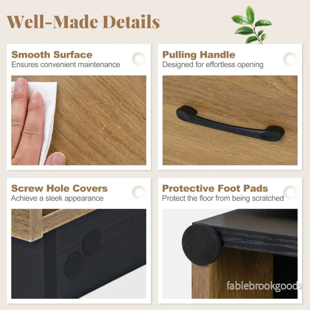 Soffbord – Vardagsrumsbord med Utdragbar Låda och Dolt Hemligt Fack Rektangulärt Kaffebord – Natur - Bild 3