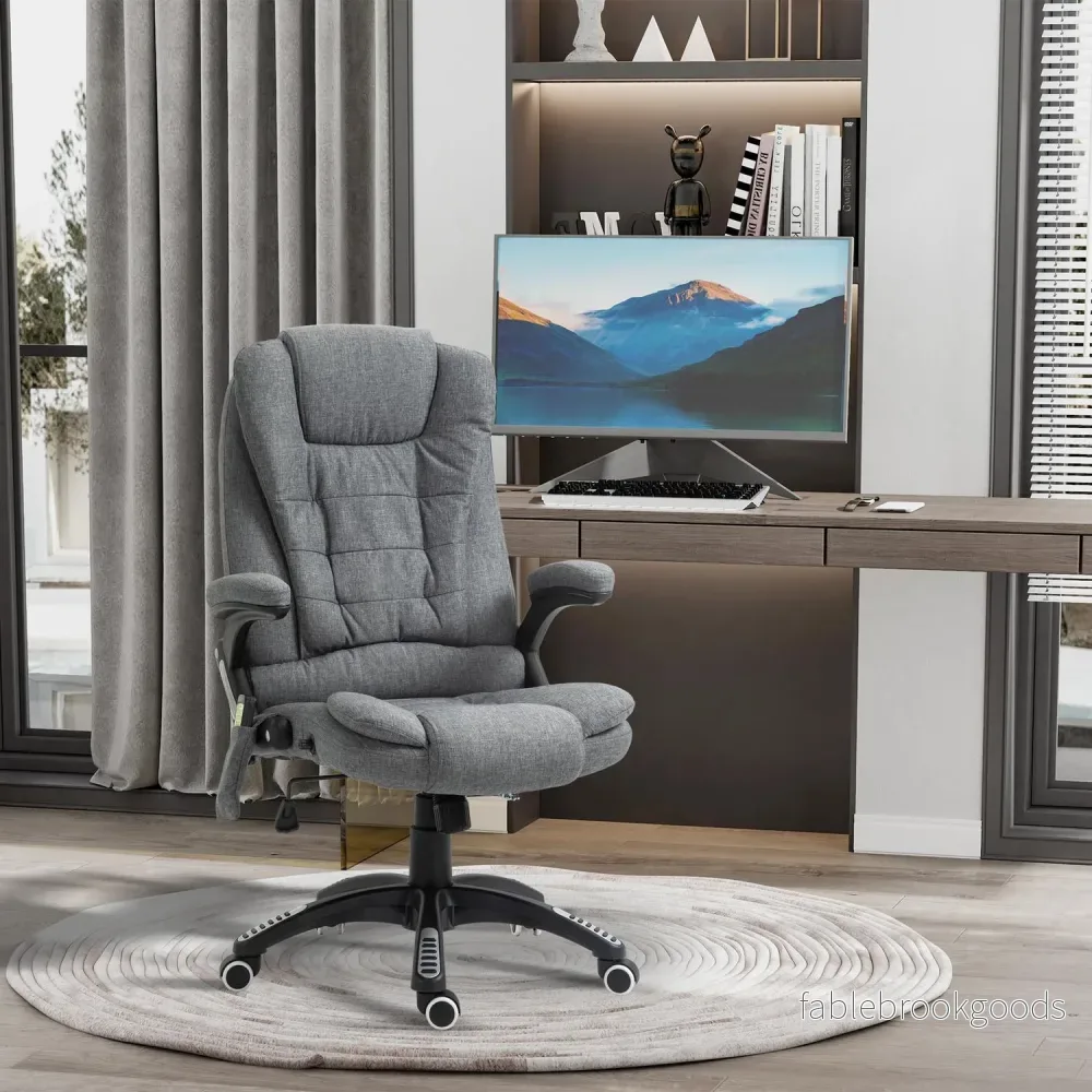 Ergonomisk massagestol, höjdjusterbar, grå, 67x74x116-126 cm - Bild 2