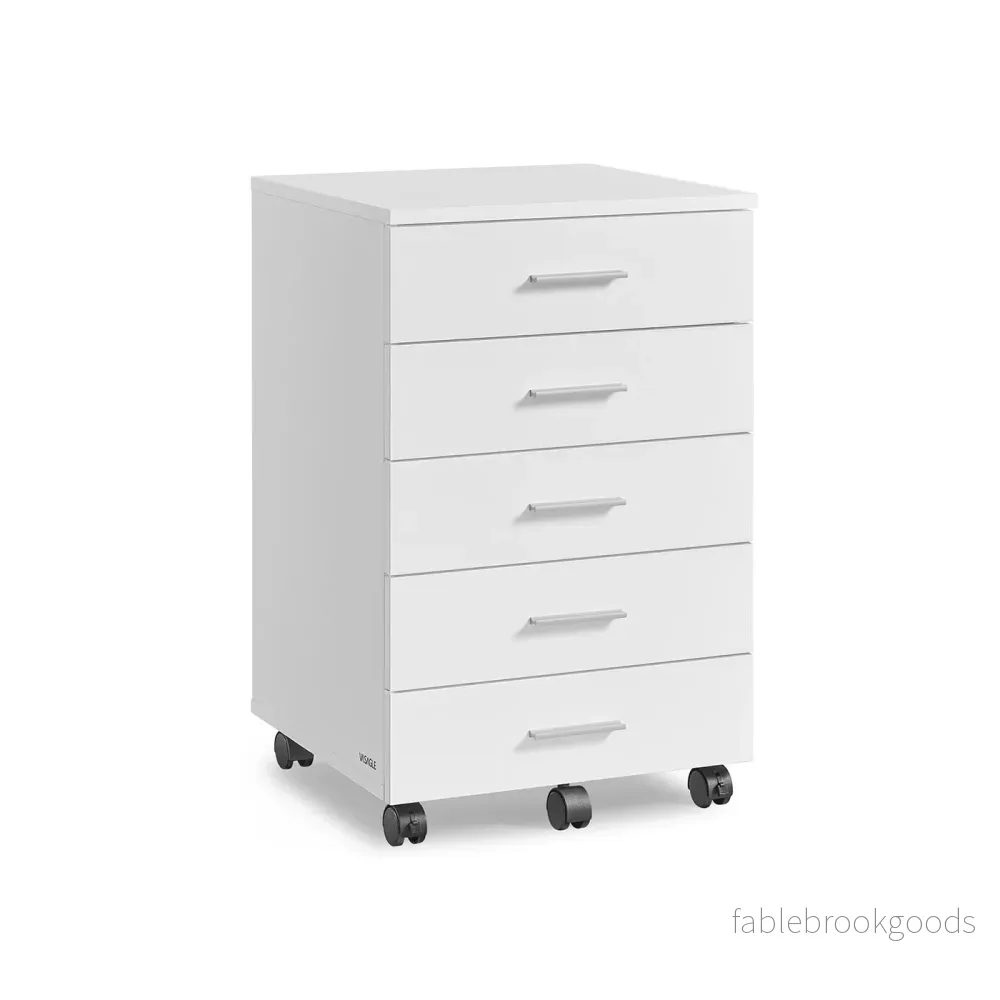 Mobil rullcontainer – Fem lådor – Cloud White Mobil rullcontainer – Fem lådor – Cloud White