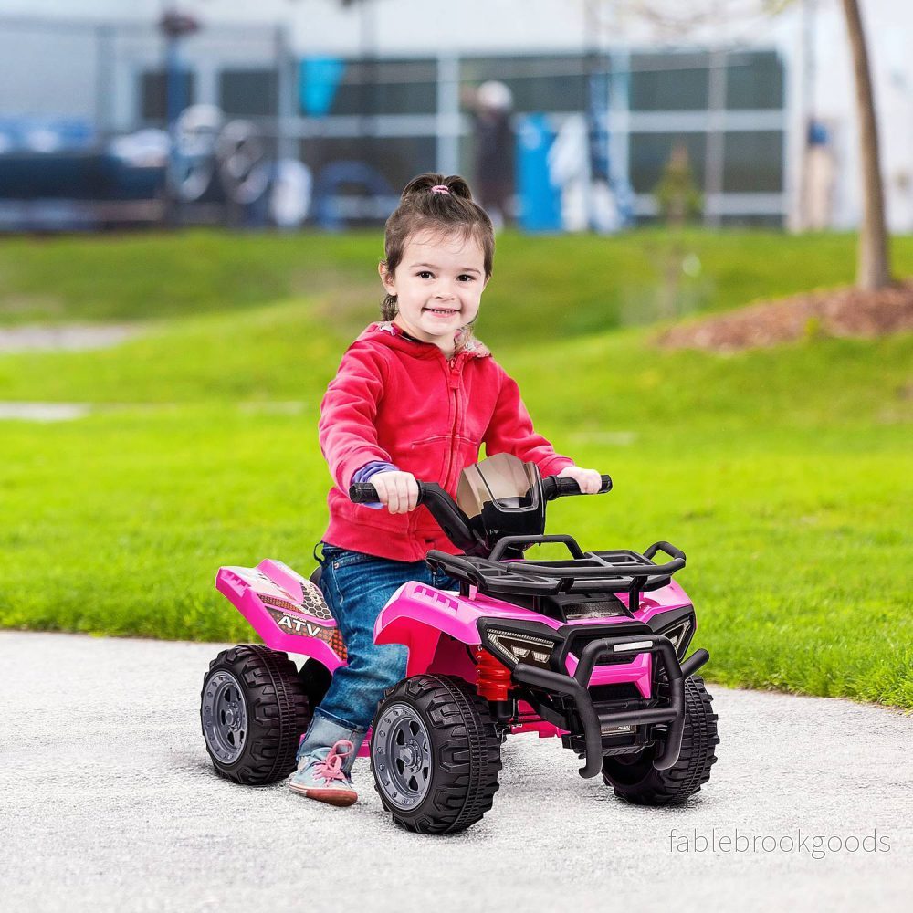 Elektrisk Mini Quad ATV för barn, LED-lampor, Rosa - Bild 2