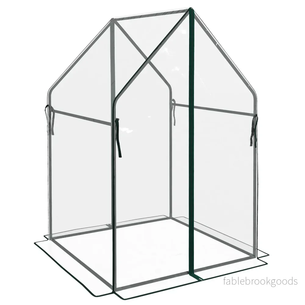 Transparent vindtätt växthus för trädgård, 90x90x145 cm Transparent vindtätt växthus för trädgård, 90x90x145 cm