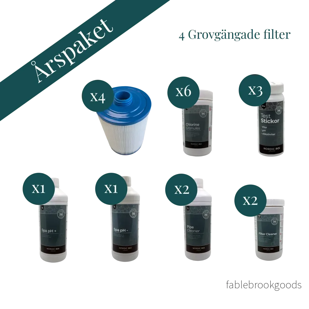 Årspaket till swimspa med 4 grovgängade filter - Bild 2