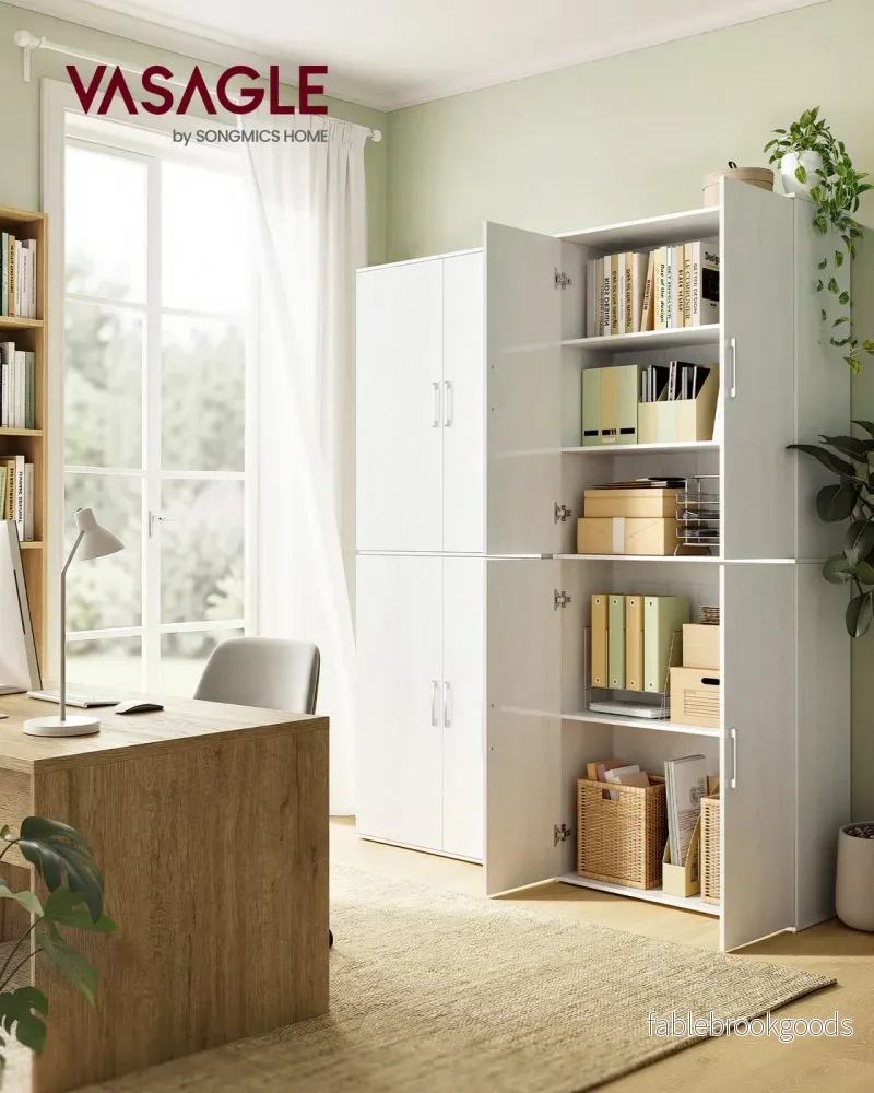 Kast - 80 x 40 x 180 cm - Sneeuwwit - Spaanplaat - Max. belasting per plank 25 kg - Bild 2