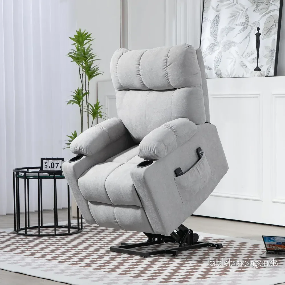 Elektrisk vilstol med stå-upp-hjälp, massage & värme - Bild 2
