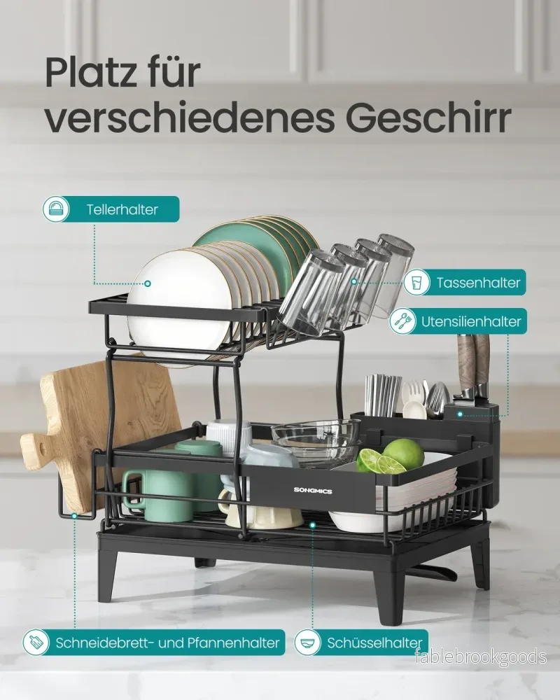 Dräneringsställ 2 plan - Stor kapacitet - Köksarrangör - Bild 3