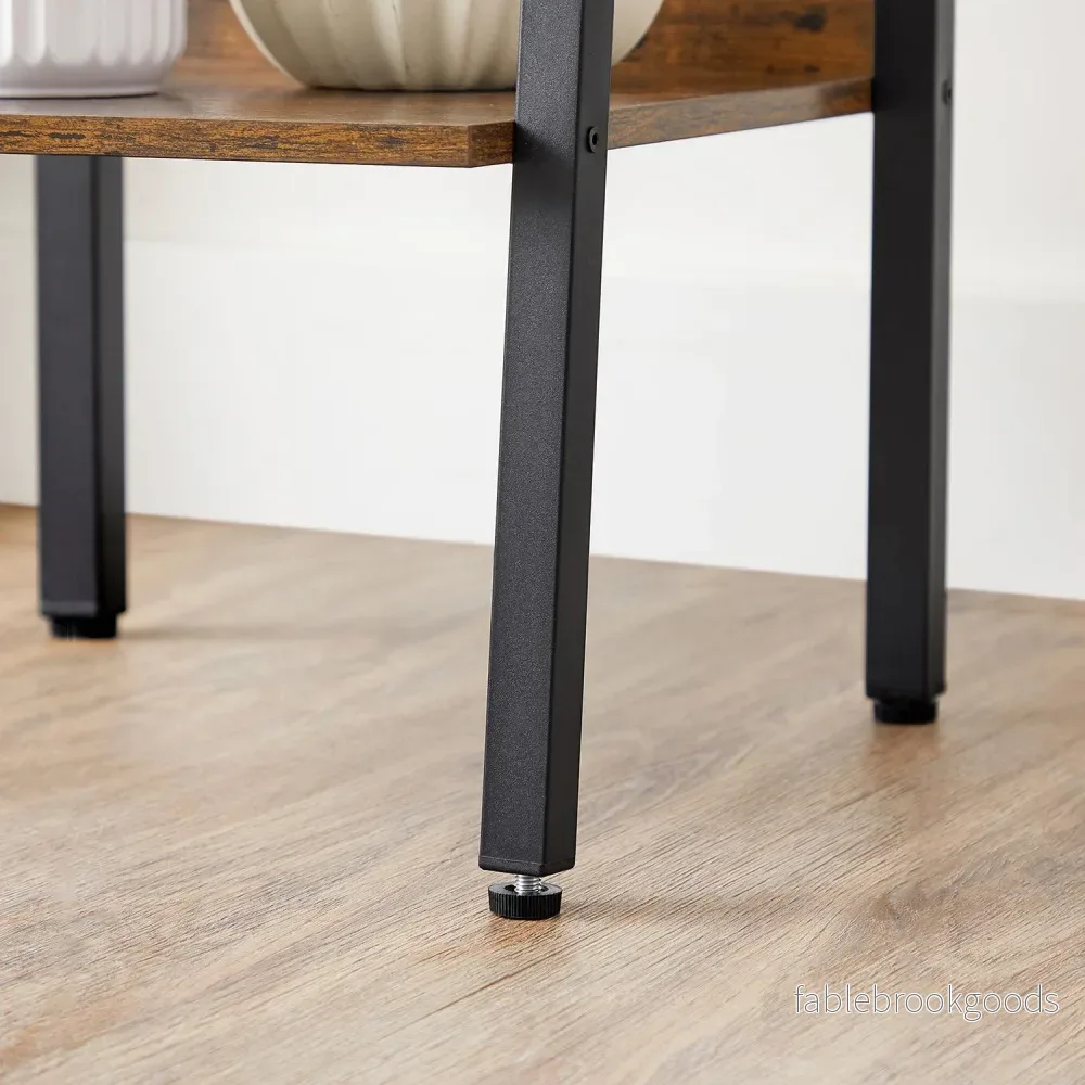 Ladderrek - 5 Planken - Smal - Industrieel Design - Vintage Bruin-Zwart - Bild 3
