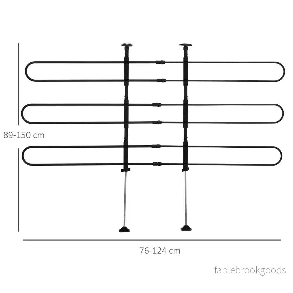 Justerbar universal avdelare för bilkoffertar, stål, 89-150X76-124 cm - Bild 3