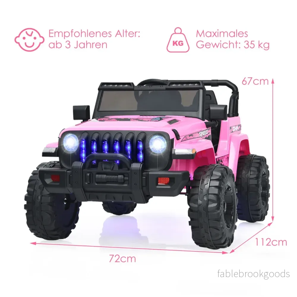 Batteridrivet – elfordon för barn med säte – 1 114 x 78 x 67 cm – Rosa - Bild 2