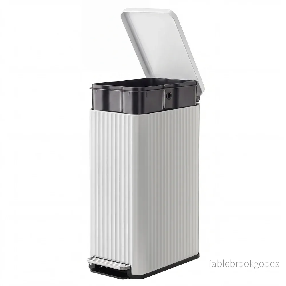 Pedaalemmer - 50 Liter - Soft-Close Deksel - Staal - Wit - Bild 2